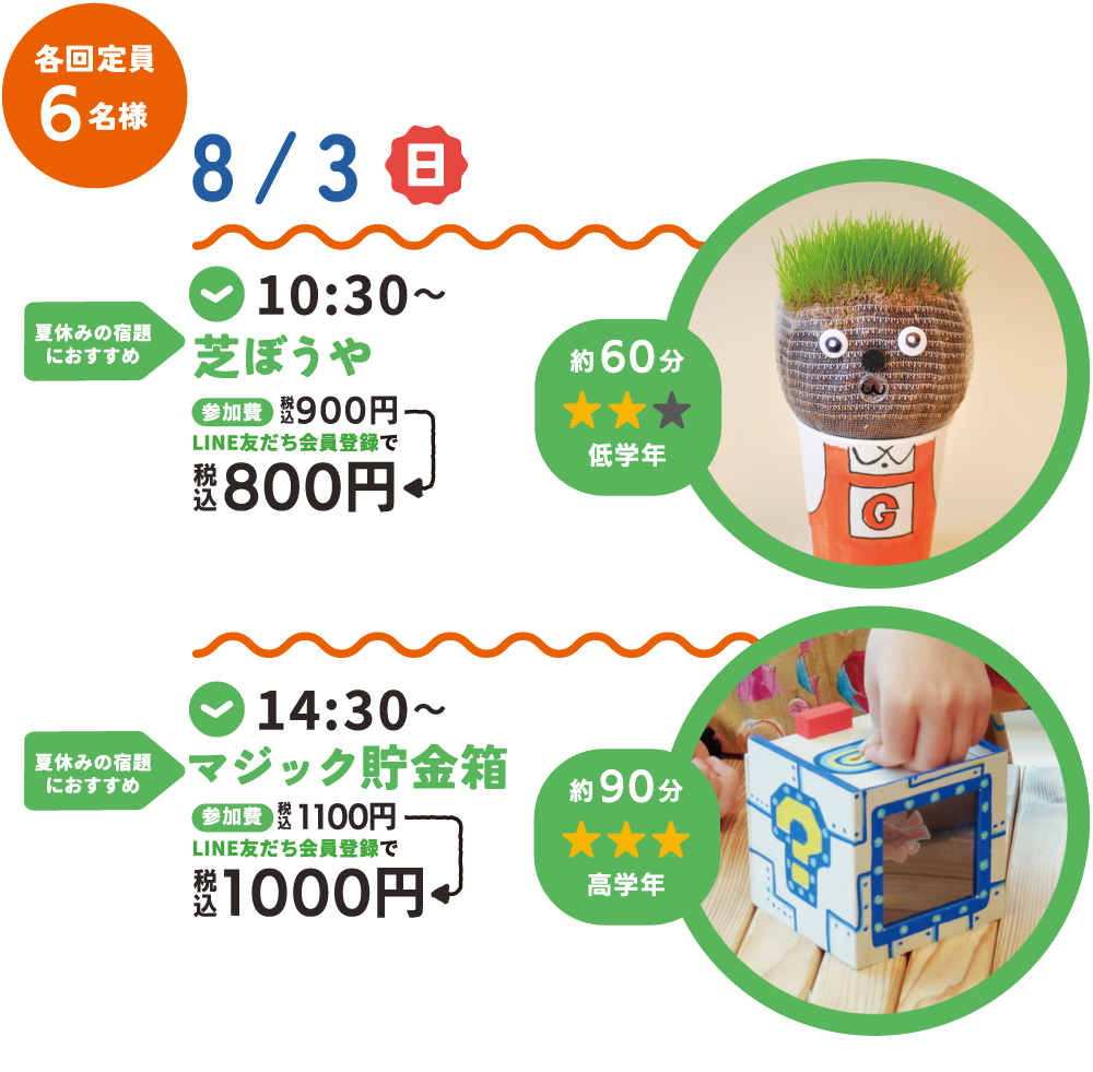 8月3日（日）のイベント